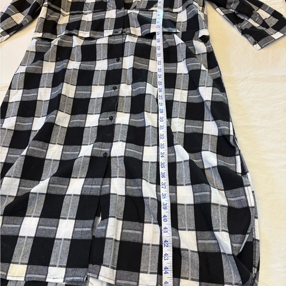 TOV Black and White Plaid Shirt Dress - Picture 4 of 6